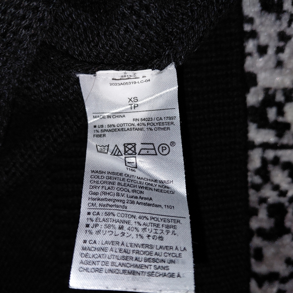 BANANA REPUBLIC Black Volume Sleeve Ribbed Sweater XS EUC - Picture 7 of 11